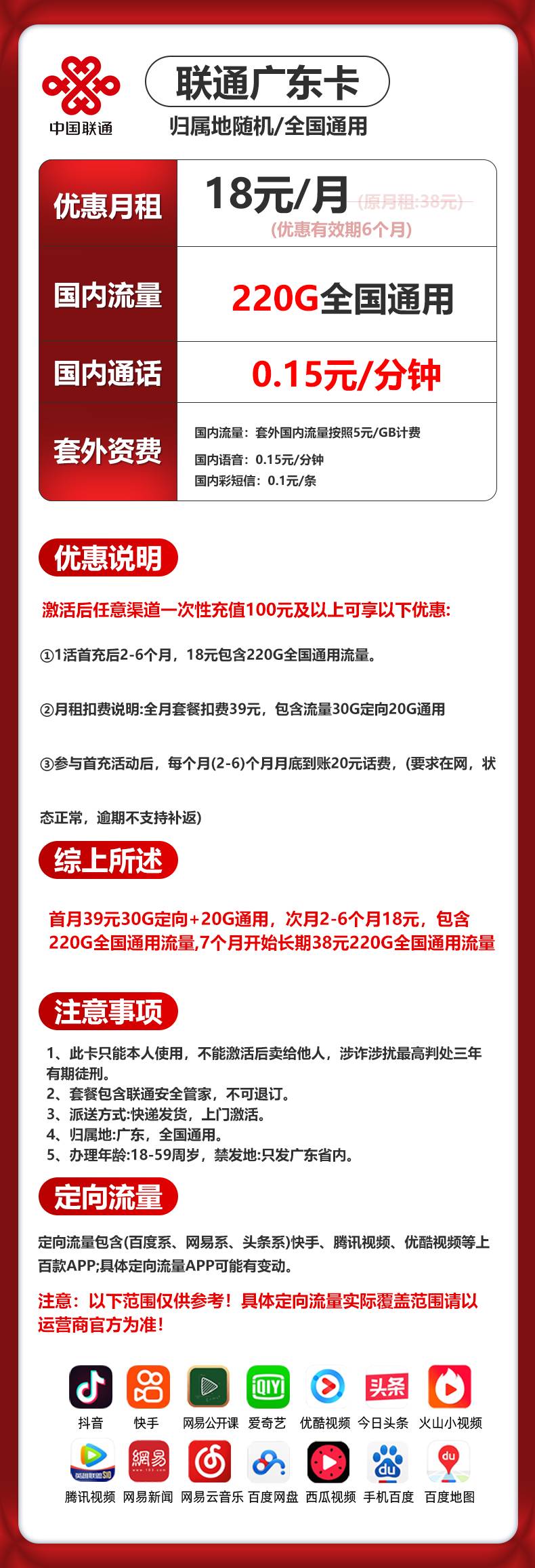 新广东联通【18元220G】 详情图 1