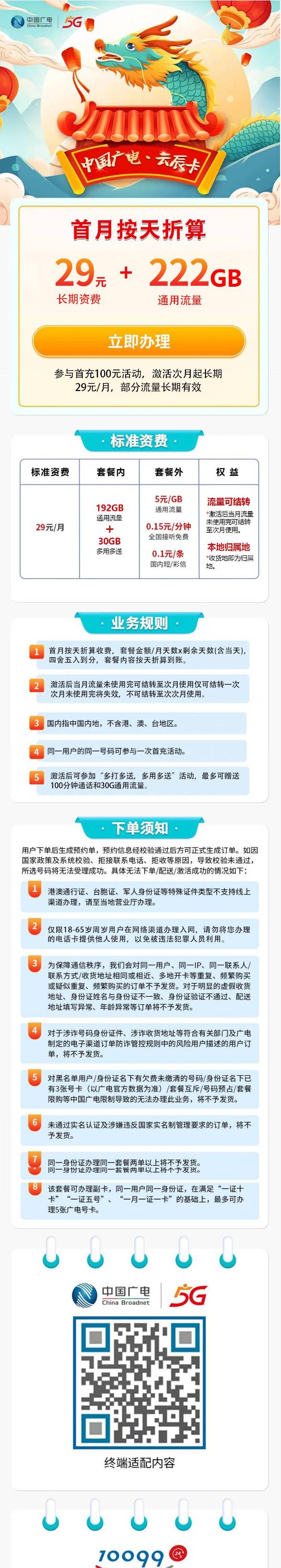 ⭐广电云辰卡【29元222G】 详情图 1