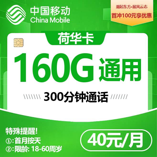 河北移动【40元160G+300分钟】