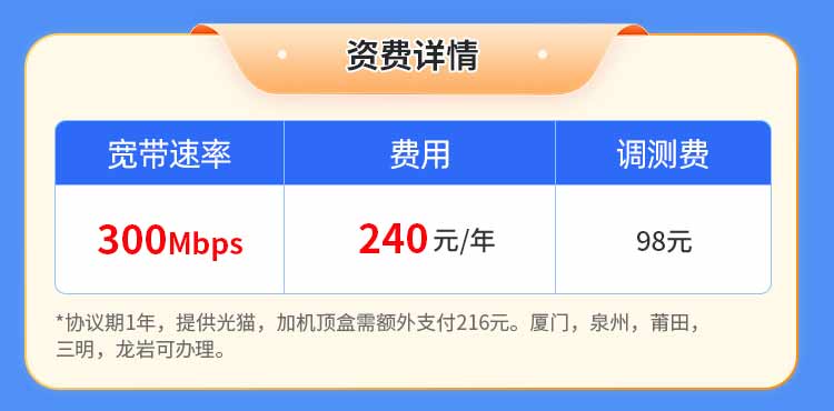福建广电单宽【240元300M】 详情图 1
