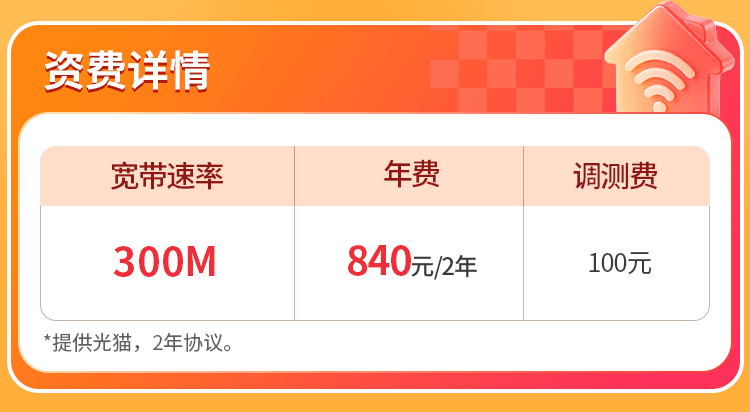 山东联通单宽【840元300M2年】 详情图 1