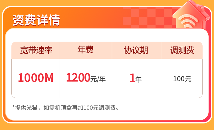 海南联通单宽【1200元1000M】 详情图 1