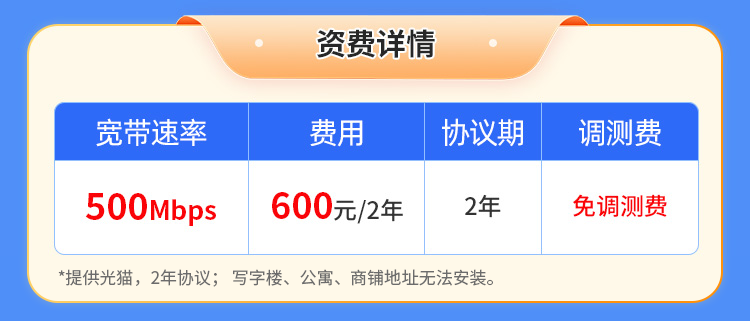 重庆广电单宽【600元500M2年】 详情图 1