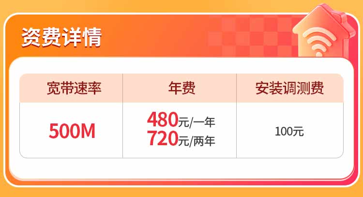 浙江联通单宽【480元500M】 详情图 1