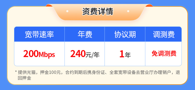 合肥广电单宽【240元200M】 详情图 1