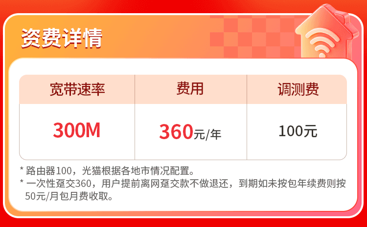 安徽联通单宽【360元300M】 详情图 1