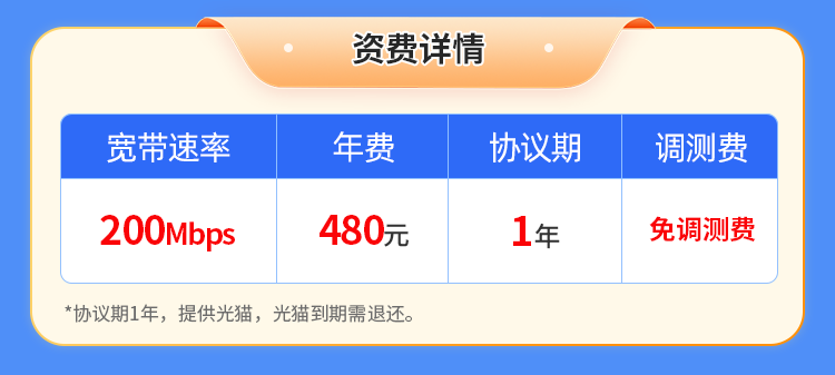太原电信单宽【480元200M】 详情图 1