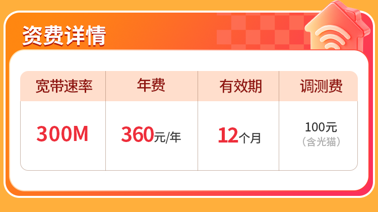湖南联通单宽【360元300M】 详情图 1