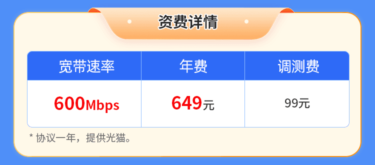石家庄电信单宽【649元600M】 详情图 1